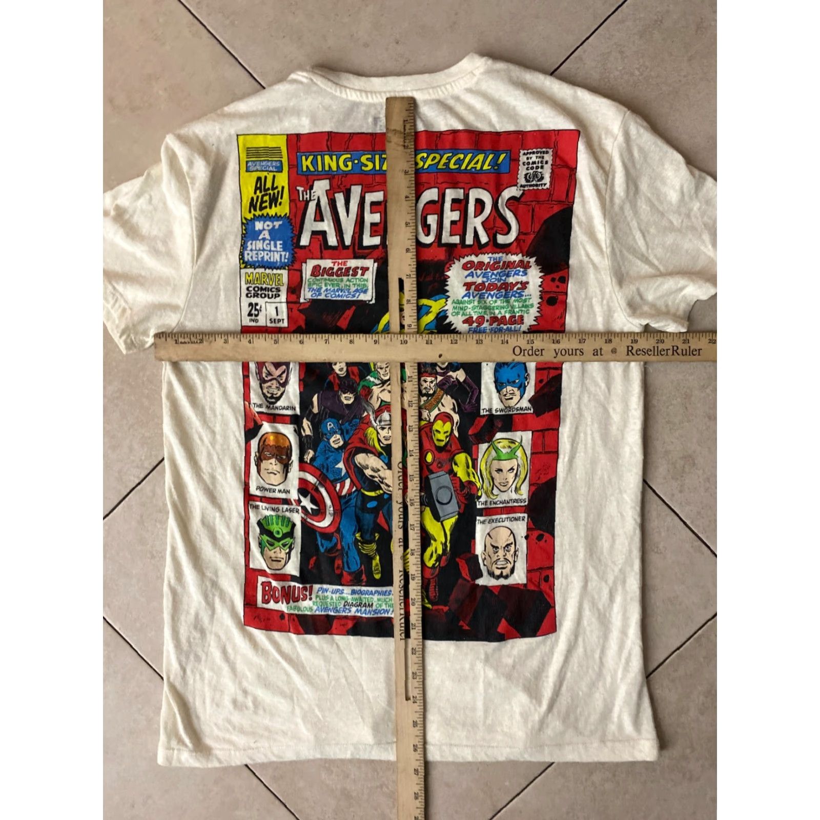 Vintage Marvel T-Shirt Men Graphic Marvel Comics Tee Crew Neck Short Sleeve White 100% Cotton XS-XL Vintage Size US M / EU 48-50 / 2 - 7 Thumbnail
