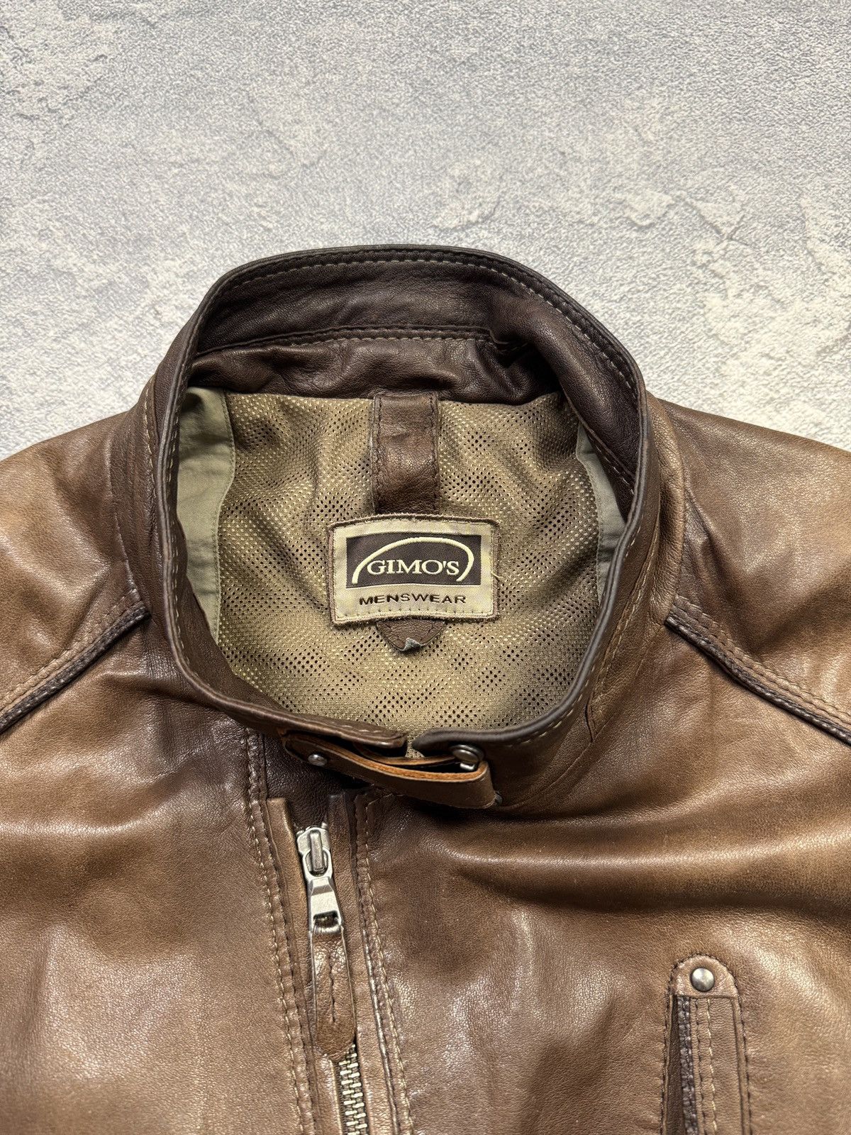 Gimo's Gimos Pelle Leather Bomber Jacket Japanse Style Size US L / EU 52-54 / 3 - 8 Thumbnail