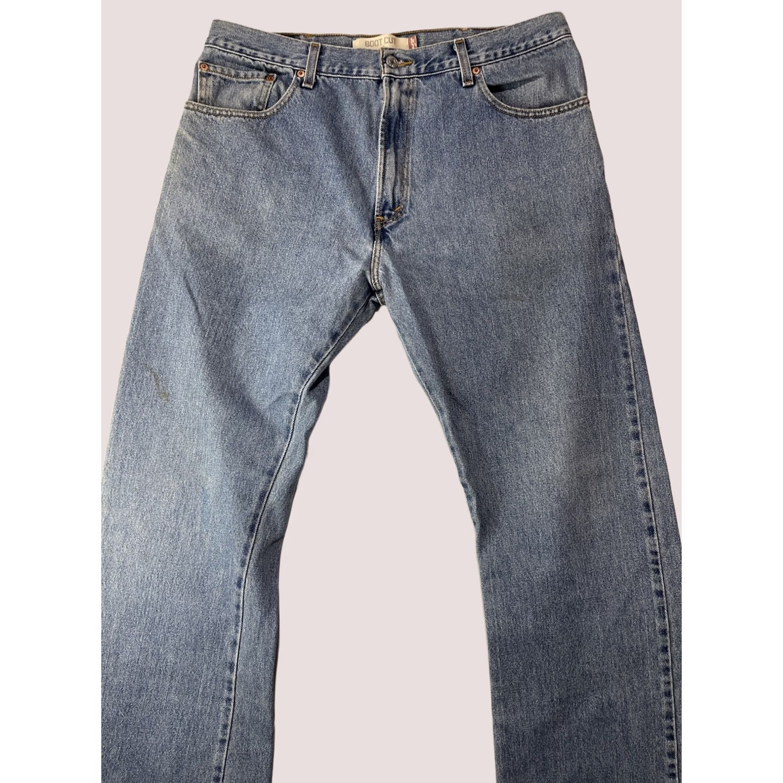 Levi's Levi's 517 Jeans Mens 38x34 Blue Bootcut Denim Pants Leather? (Oops) Size US 38 / EU 54 - 1 Thumbnail