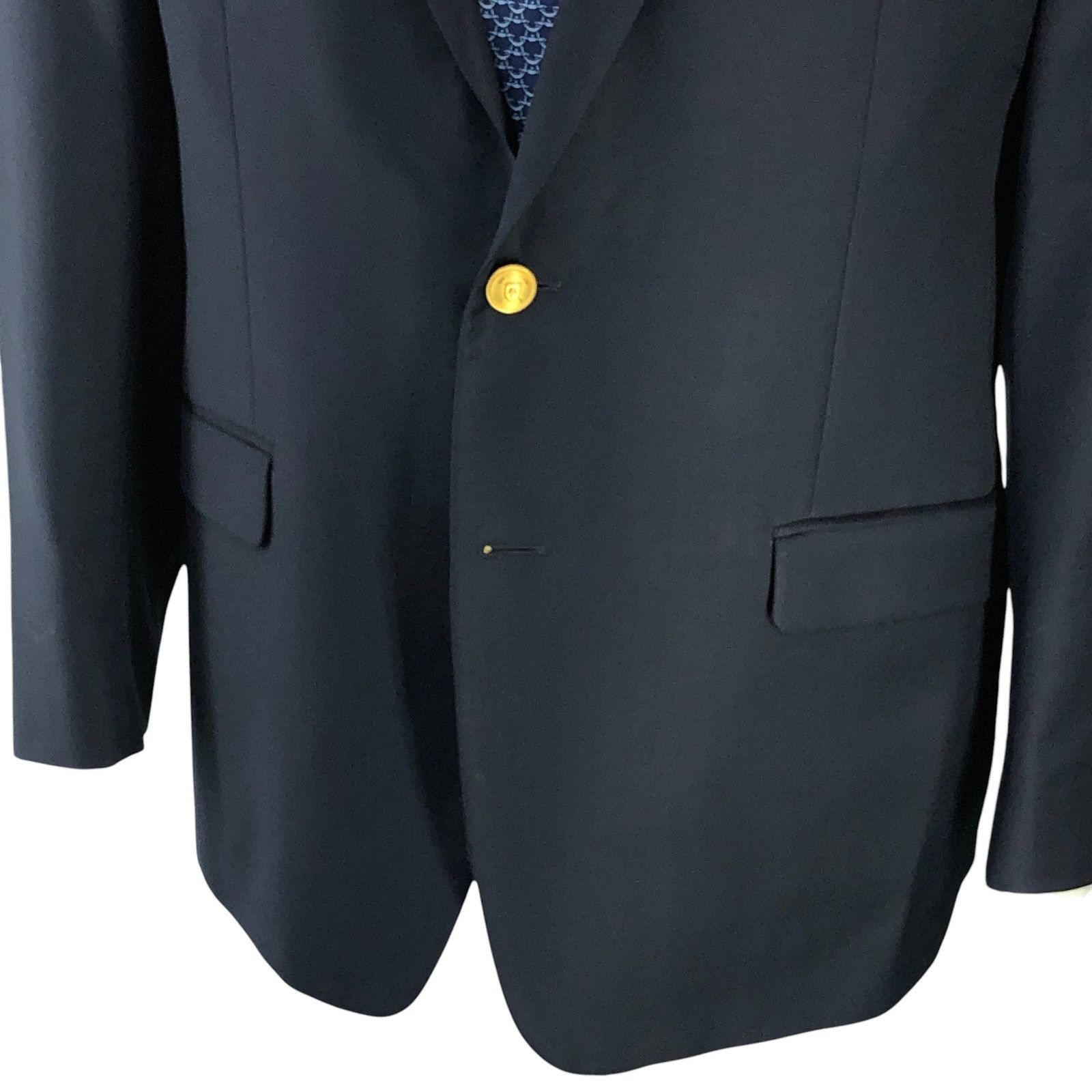 Lauren Ralph Lauren Ralph Lauren LRL Size 42R Blazer Jacket Navy Gold Buttons Size 42R - 3 Thumbnail