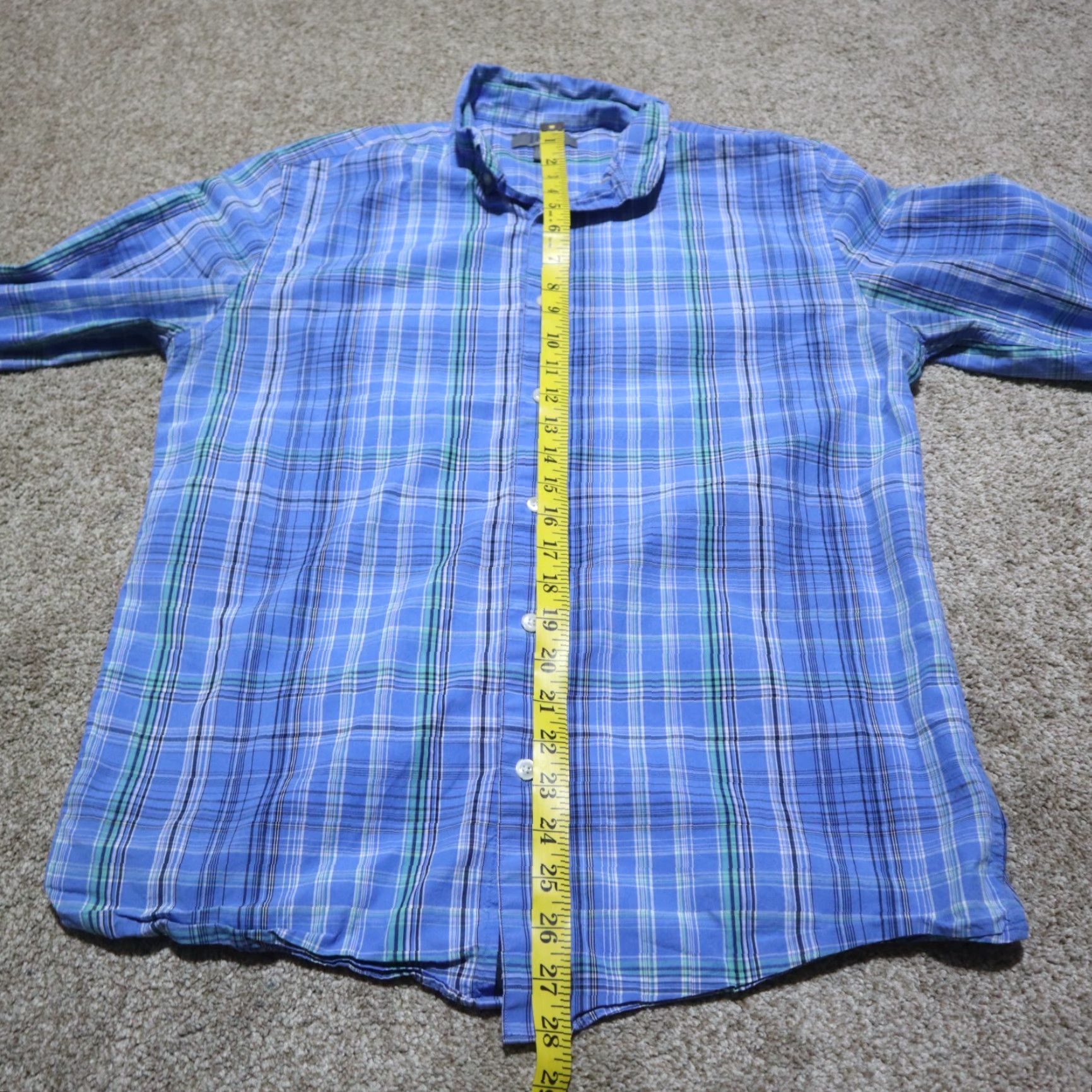 Vintage SADDLBRED Blue Plaid Button-Up Shirt Long Sleeve Men’s Medium Cotton Size US M / EU 48-50 / 2 - 5 Thumbnail