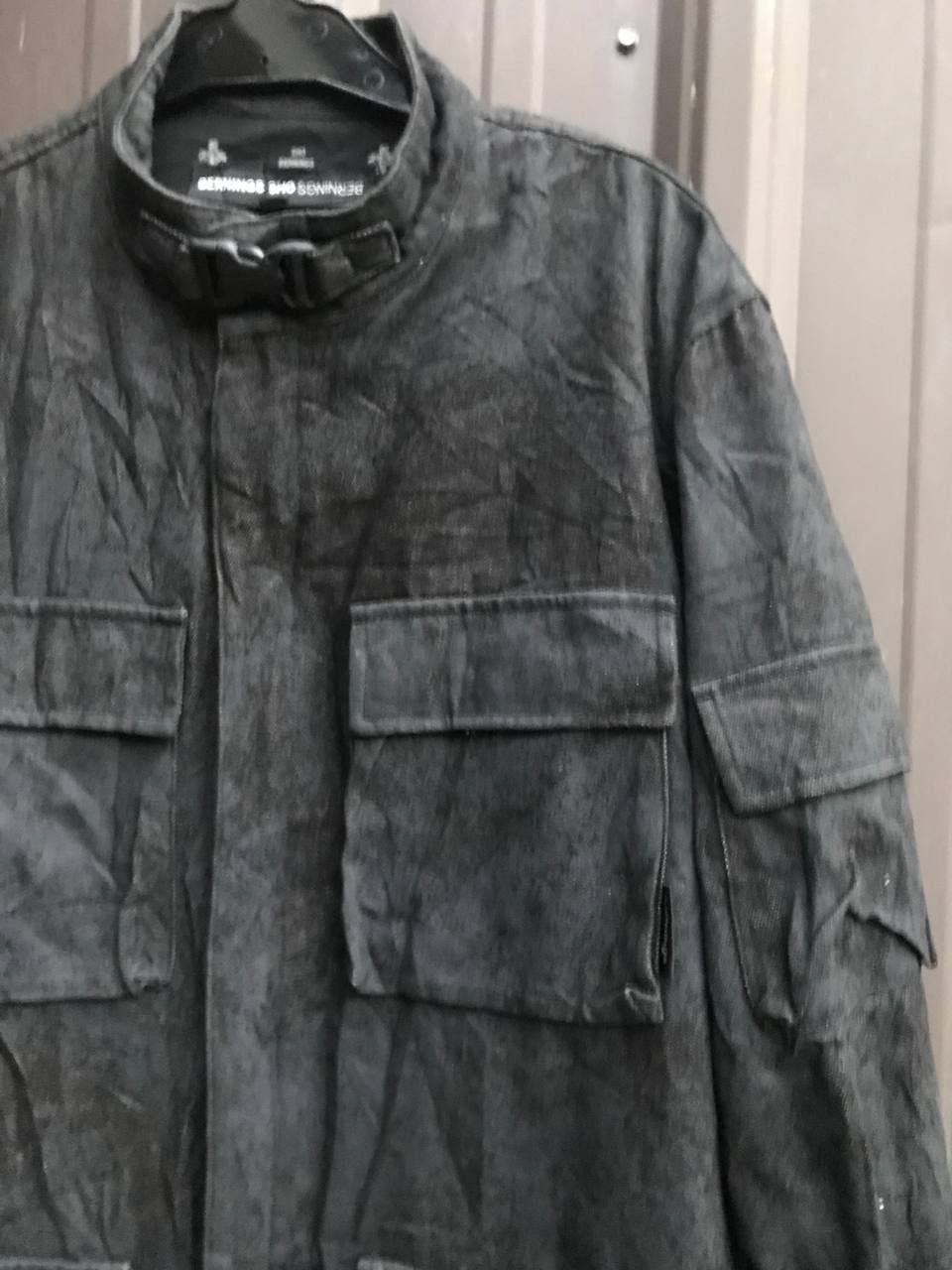 14th Addiction × If Six Was Nine × Japanese Brand Vintage Bernings Sho Waxed Black Denim Jacket Size US M / EU 48-50 / 2 - 2 Thumbnail