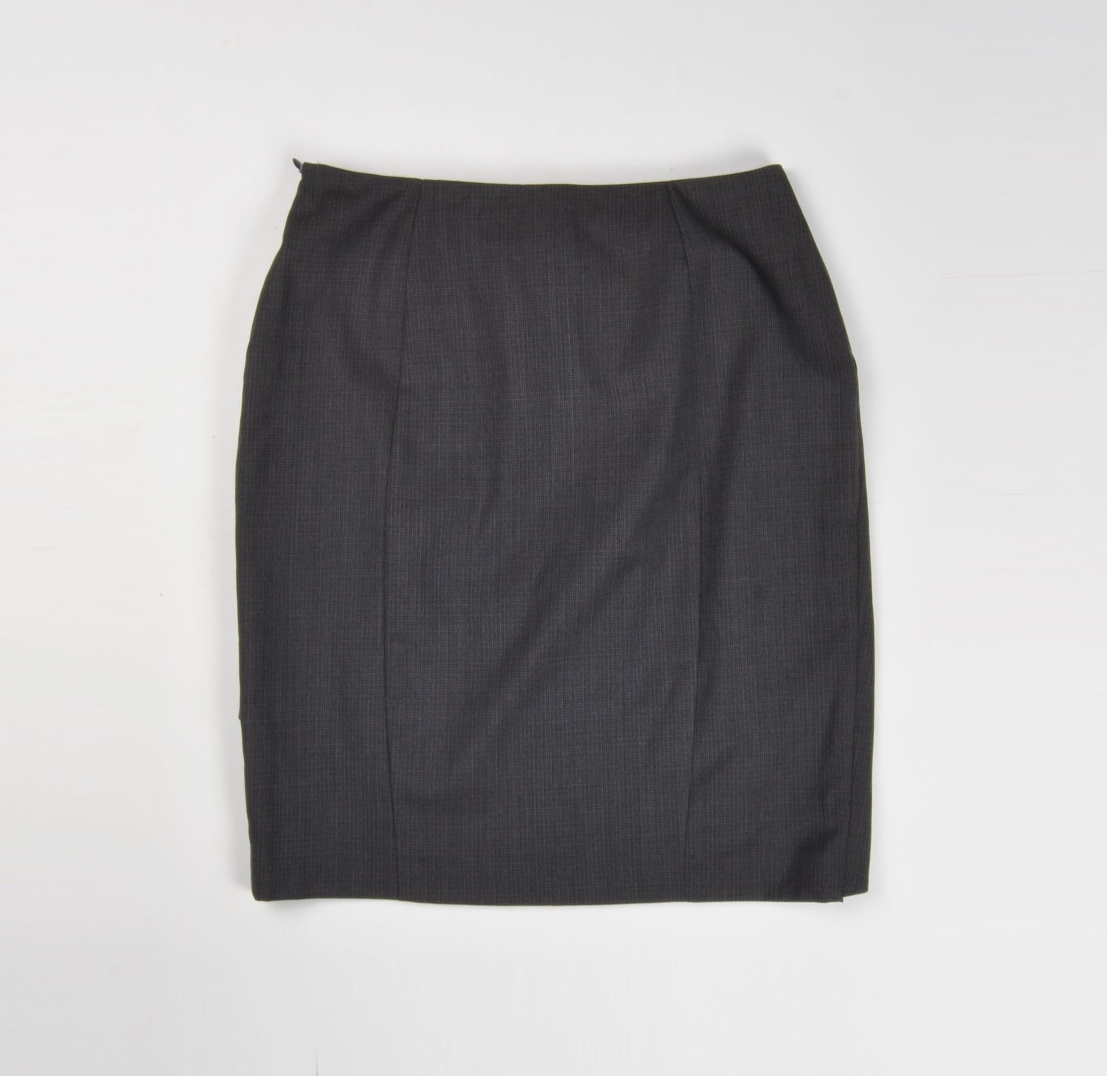 Weekend Max Mara Max Mara Grey Wool Blend Draped Pencil Skirt Size 28" / US 6 / IT 42 - 8 Thumbnail