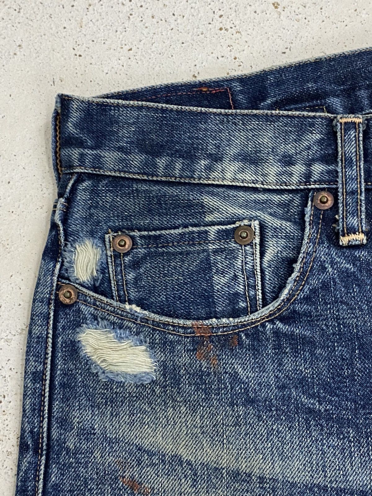 If Six Was Nine Rna Slang Inc Japan Selvedge Dirty Mud Washed Wax Pocket Size US 31 - 13 Thumbnail
