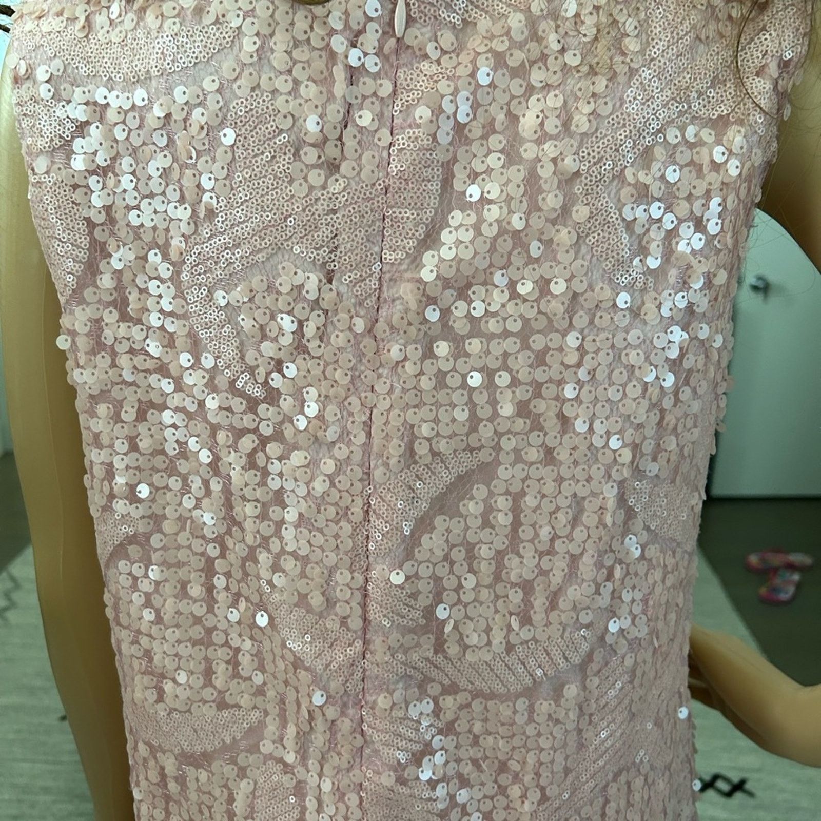 Steve And Barrys Stevie Mac pink sequin sleeveless women’s dress large Size L / US 10 / IT 46 - 5 Thumbnail