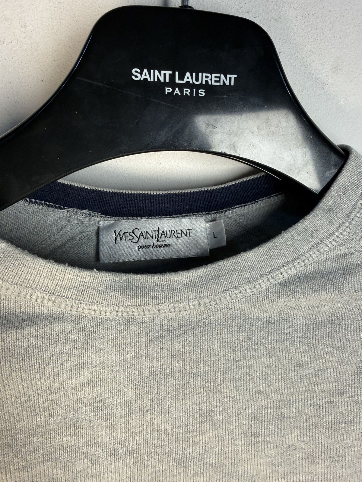 Yves Saint Laurent Grey YSL Light Sweater Longsleeve Sweatshirt Vintage Paris Size US M / EU 48-50 / 2 - 4 Thumbnail