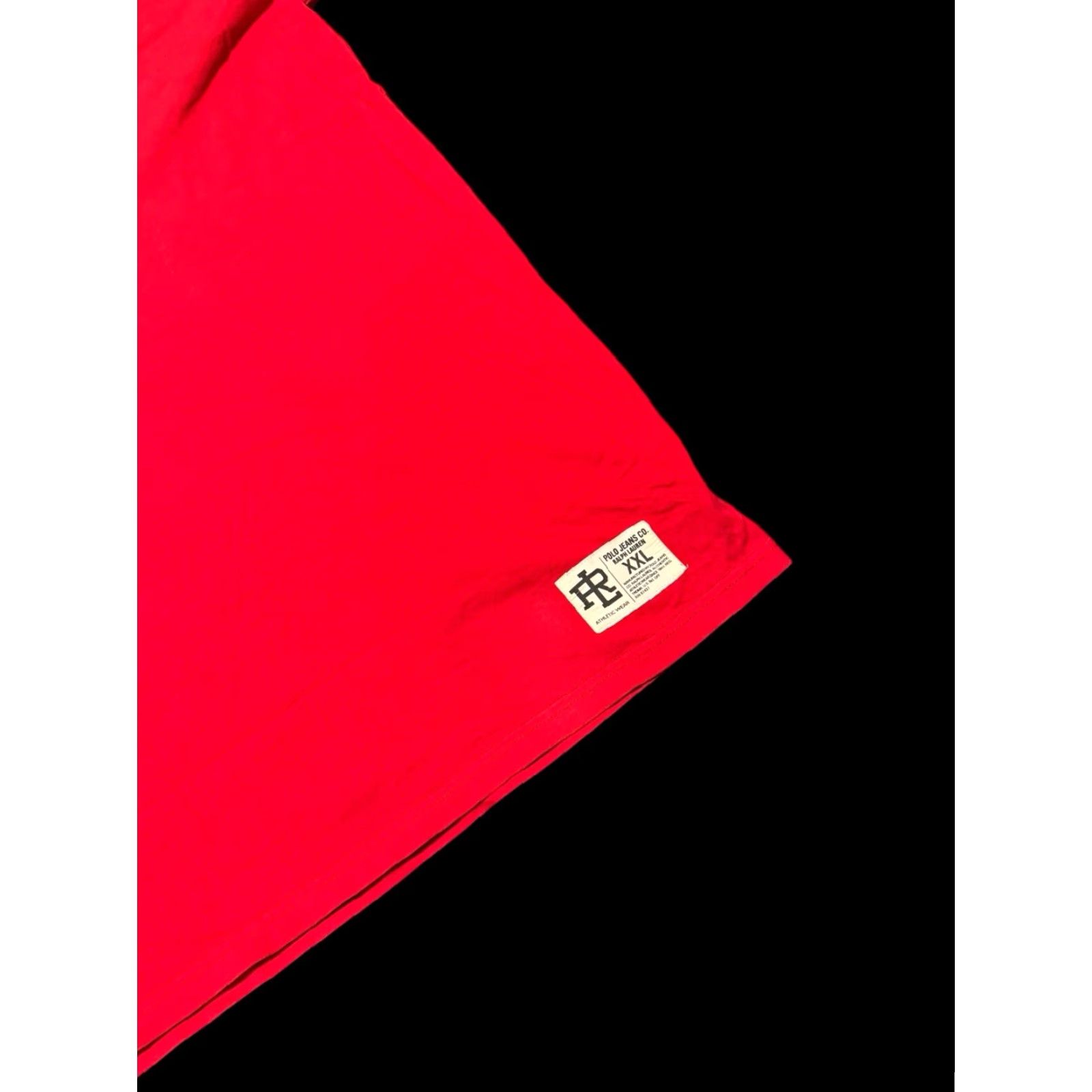 Polo Ralph Lauren VINTAGE Polo Ralph Lauren Polo Jeans Co RRL Red 2XL T-Shirt Men Short Sleeve Crew Neck Cotton Knit Graphic Print Relaxed Regular 1990s Mens Size US XXL / EU 58 / 5 - 5 Thumbnail