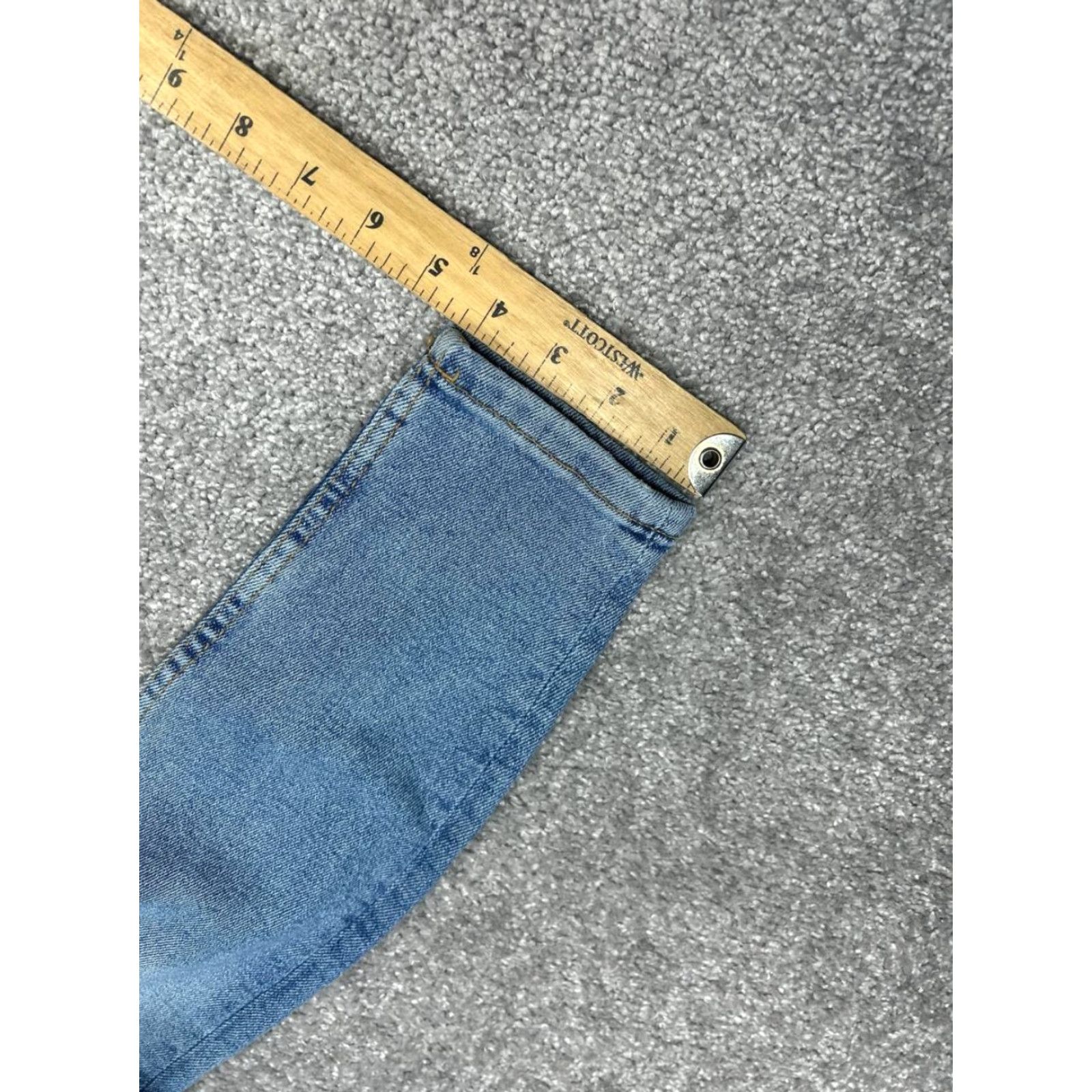 Zara Zara Jeans Womens 6 Blue Denim Logo Cotton Stretch Mid Rise Skinny Leg 26x26 New Size 28" / US 6 / IT 42 - 4 Thumbnail