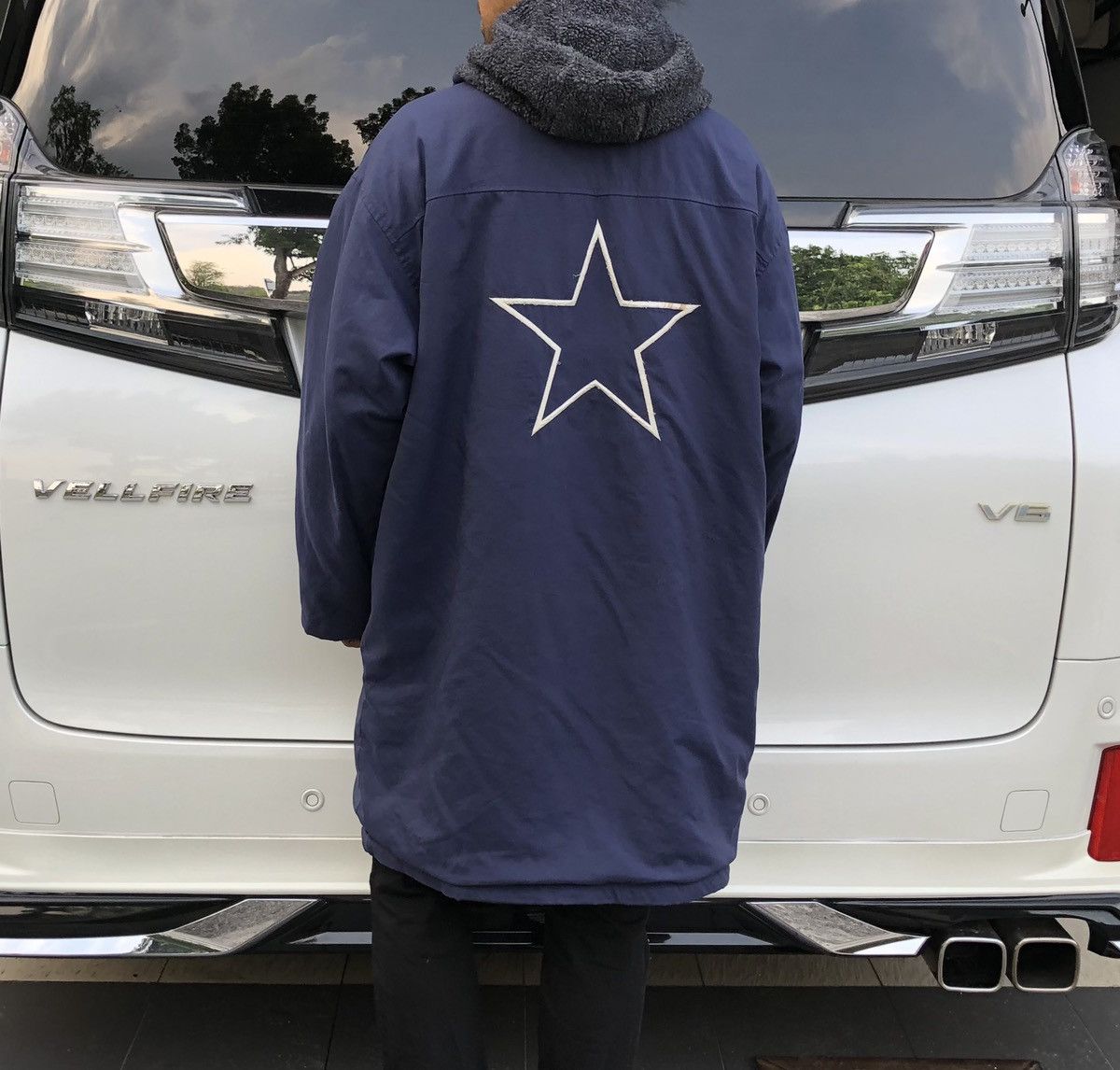 NFL Vintage Dallas COWBOYS NFL Sport Lined Fleece Long Jacket Size US L / EU 52-54 / 3 - 3 Thumbnail