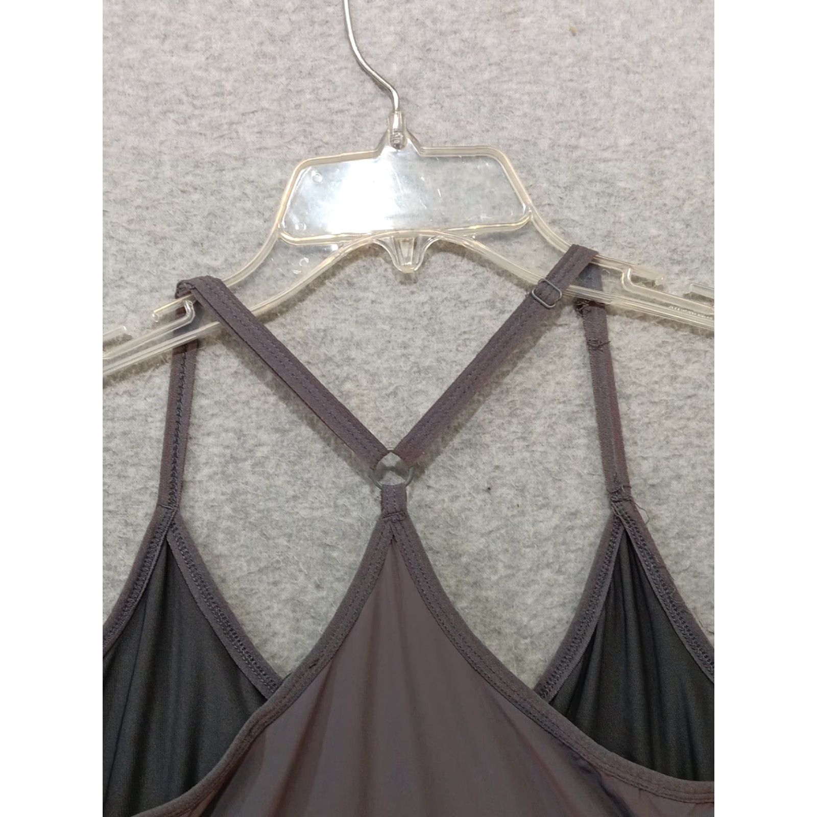 Vintage Crane Dress Women's L Gray Activewear Built-in Shorts Sleeveless Scoop Neck Outdoor Casual Regular Style Basic Pattern Solid Size 36" / US 14 / IT 50 - 6 Thumbnail