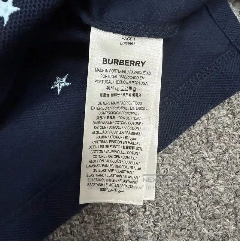Burberry Burberry Blue Cotton Men's Polo Shirt. Size US L / EU 52-54 / 3 - 4 Thumbnail