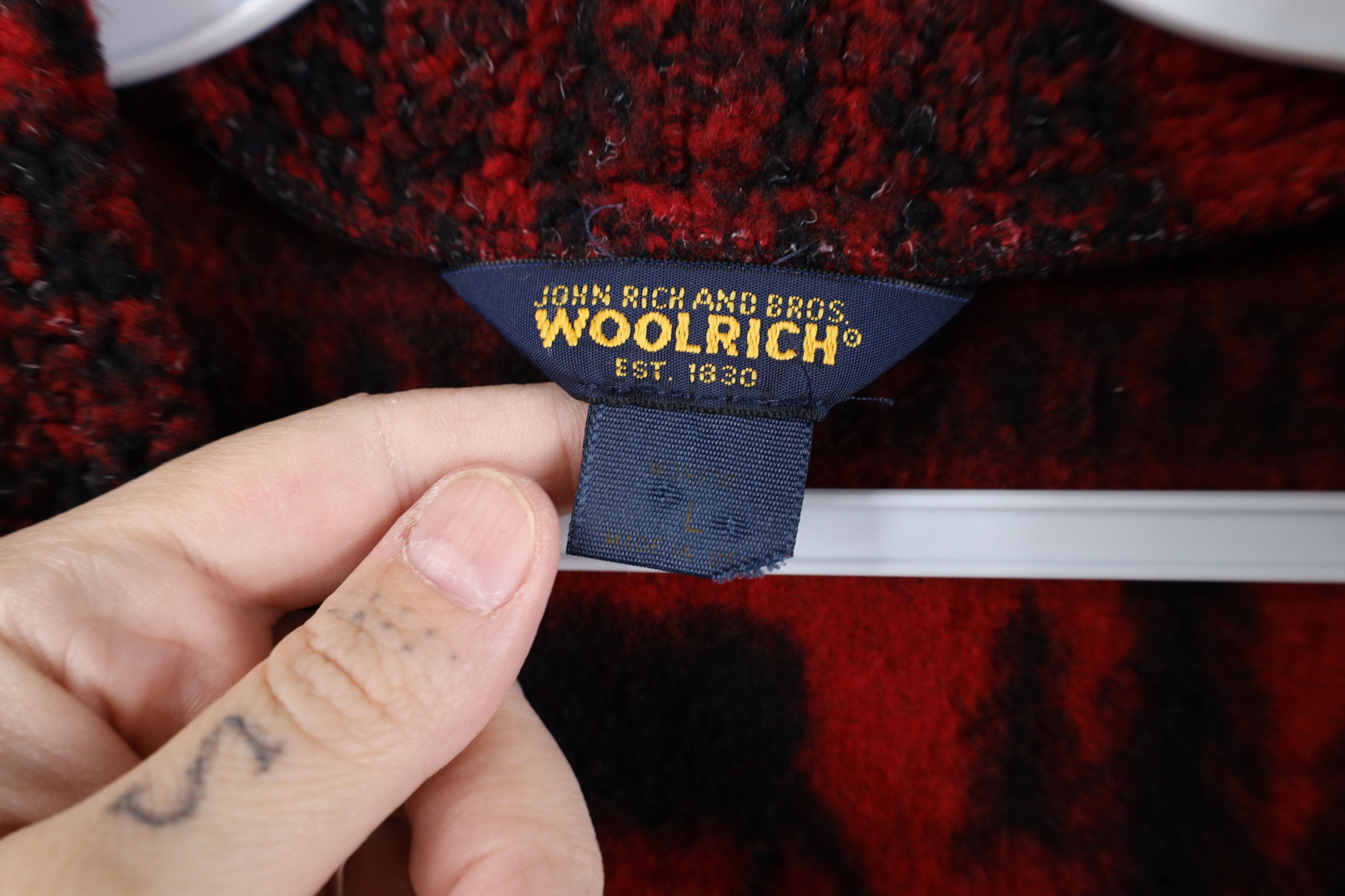 Woolrich Woolen Mills Vintage 90s Woolrich Pile Fleece Horn Button Vest Jacket USA Size L / US 10 / IT 46 - 6 Thumbnail