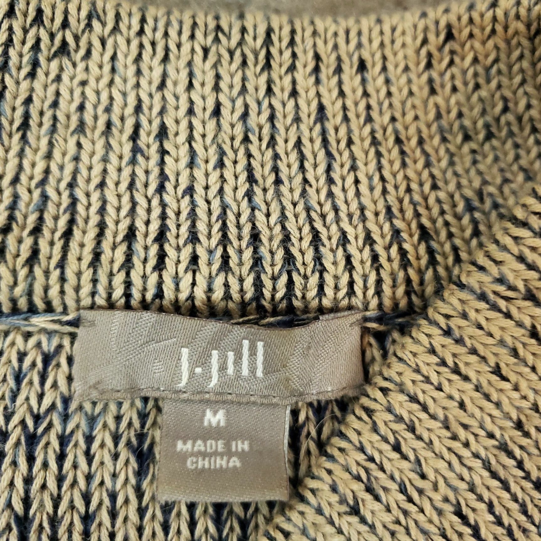 J. Jill J. Jill Women's Medium Blue Long Sleeve Cardigan Sweater Cotton Linen Blend Button Front Fall Winter Classic Style Size M / US 6-8 / IT 42-44 - 5 Thumbnail