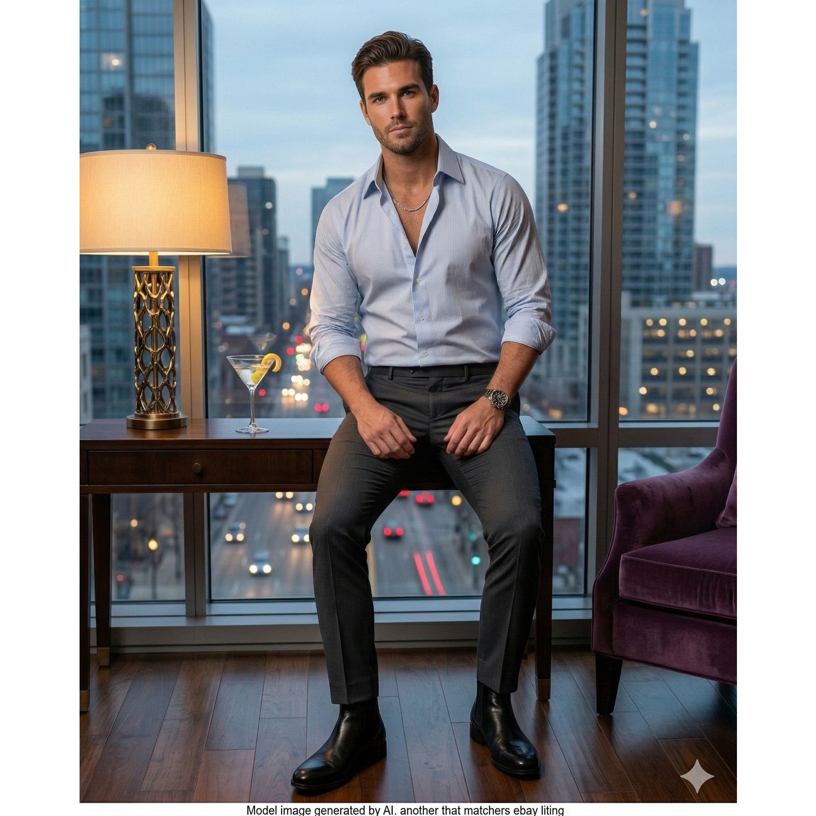 Yves Saint Laurent Yves Saint Laurent Pour Homme Shirt 18/45 Light Blue Size US XXL / EU 58 / 5 - 1 Thumbnail