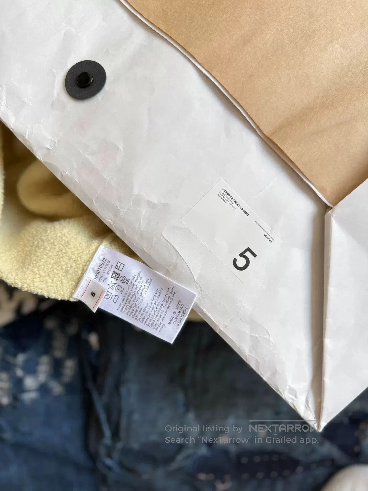 Visvim visvim jumbo long sleeve sweatshirt in yellow. Size US S / EU 44-46 / 1 - 9 Thumbnail