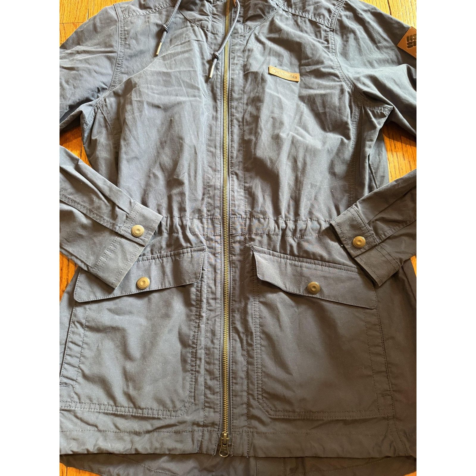 Columbia Columbia Jacket Medium Blue/Gray Hooded Parka Drawstring Size M / US 6-8 / IT 42-44 - 4 Thumbnail