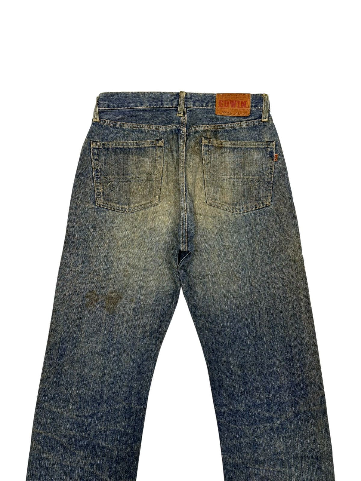 Kapital EDWIN 505XX MUD WASH SELVEDGE BAGGY DISTRESSED DENIM JEANS Size US 31 - 8 Thumbnail