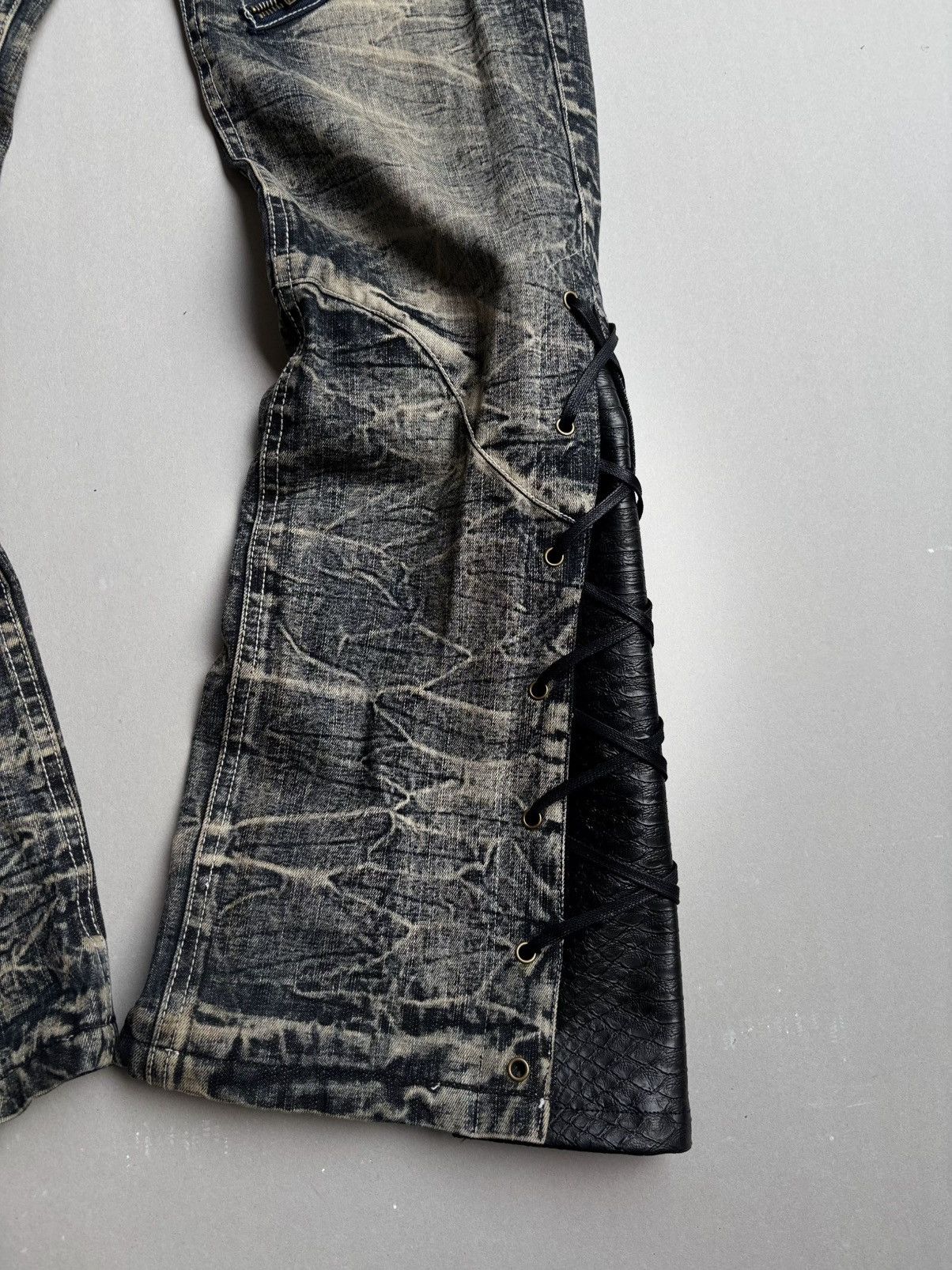 LOWBOX lace up flare jeans Size US 30 / EU 46 - 3 Thumbnail