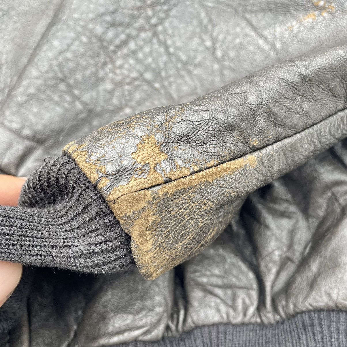 Avirex Distressed Avirex 1989 Heavy Flight Bomber Leather Jacket Size US M / EU 48-50 / 2 - 18 Thumbnail