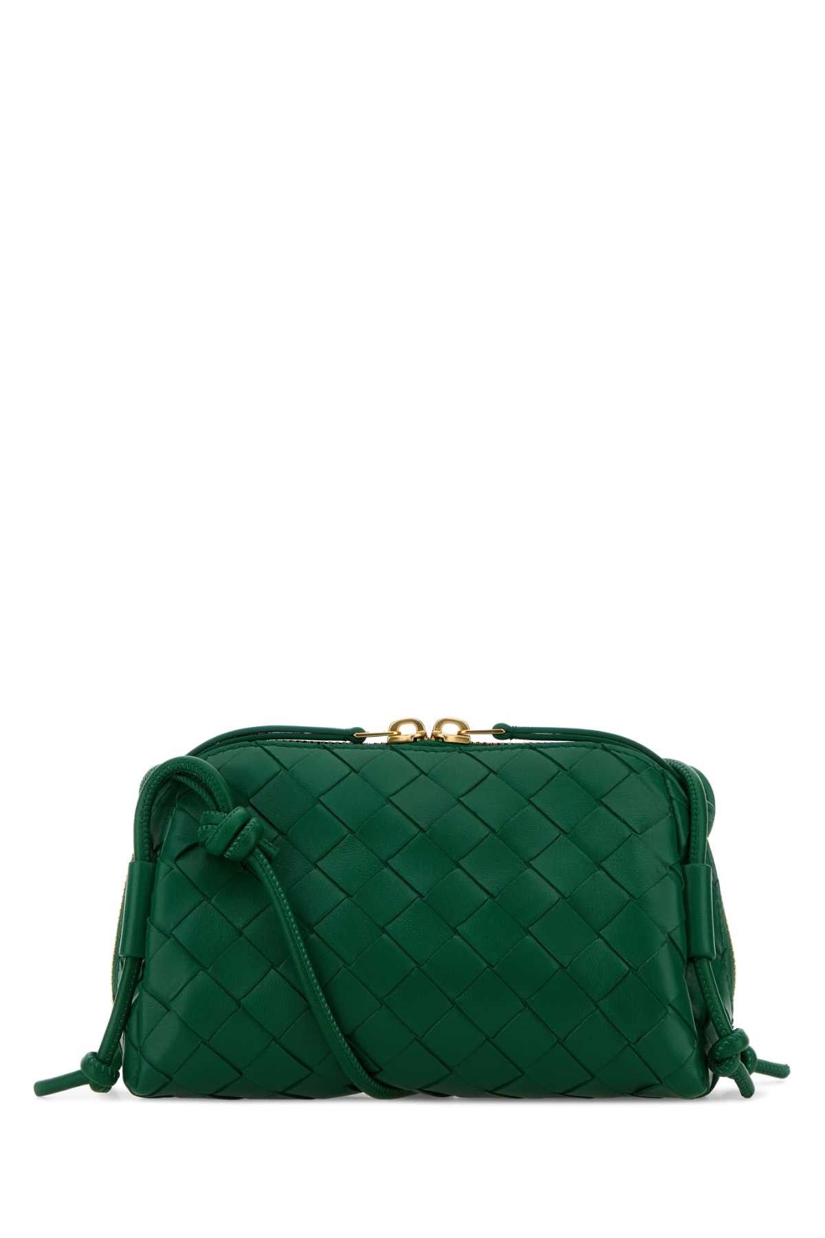 Bottega Veneta Grass Green Leather Concert Crossbody Bag Size ONE SIZE - 1 Thumbnail