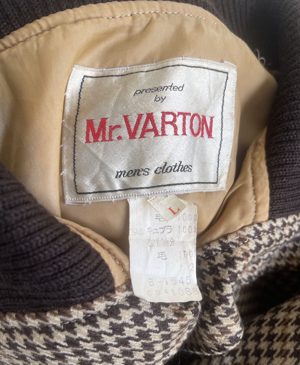 Japanese Brand 90s Mr.Varton Wool Tweed Blouson Jacket Size US L / EU 52-54 / 3 - 5 Thumbnail