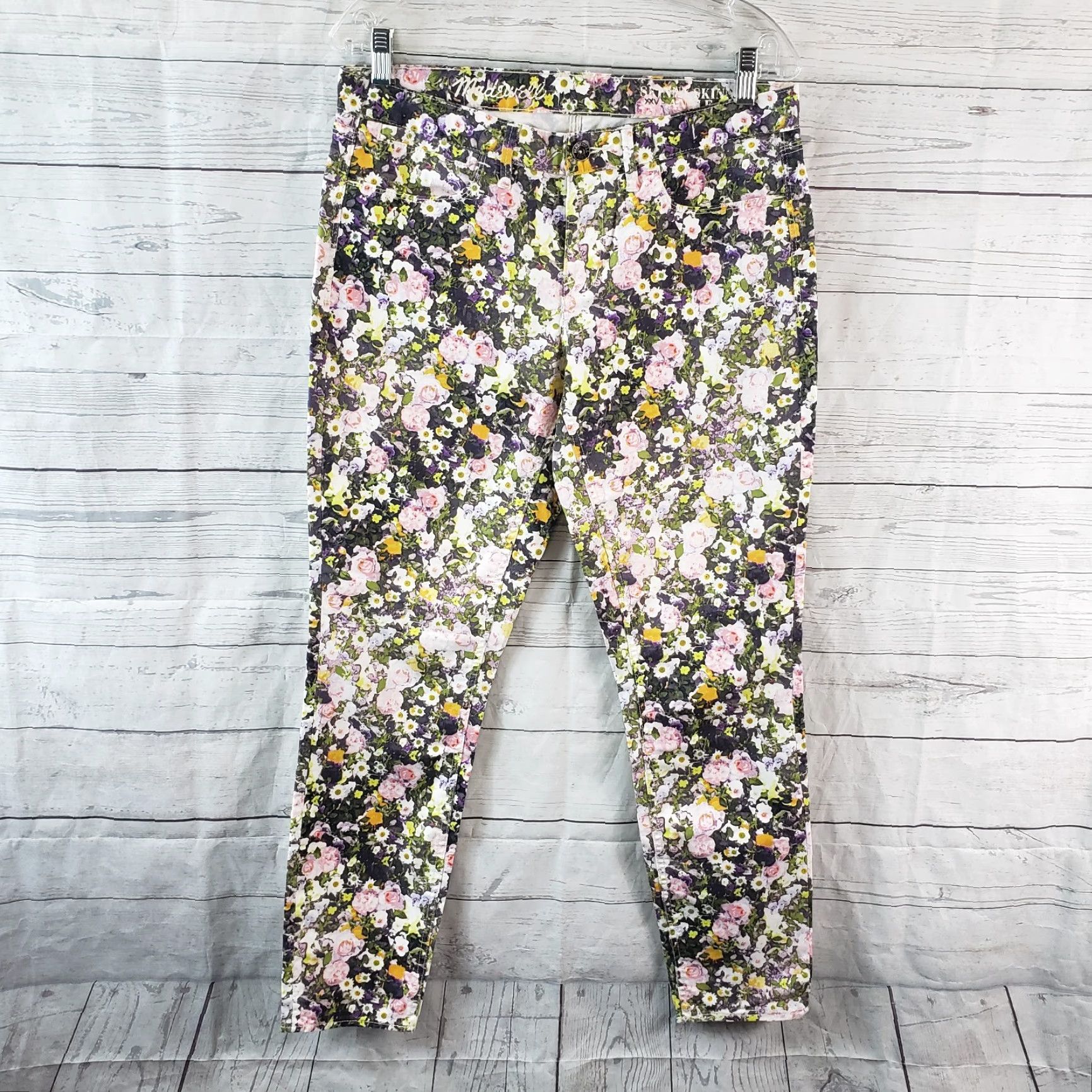 Madewell Madewell Jeans Womens Ankle Jeans 30 Mid Rise Multicolor Floral Skinny Denim Shirt? Size 30" / US 8 / IT 44 - 2 Thumbnail