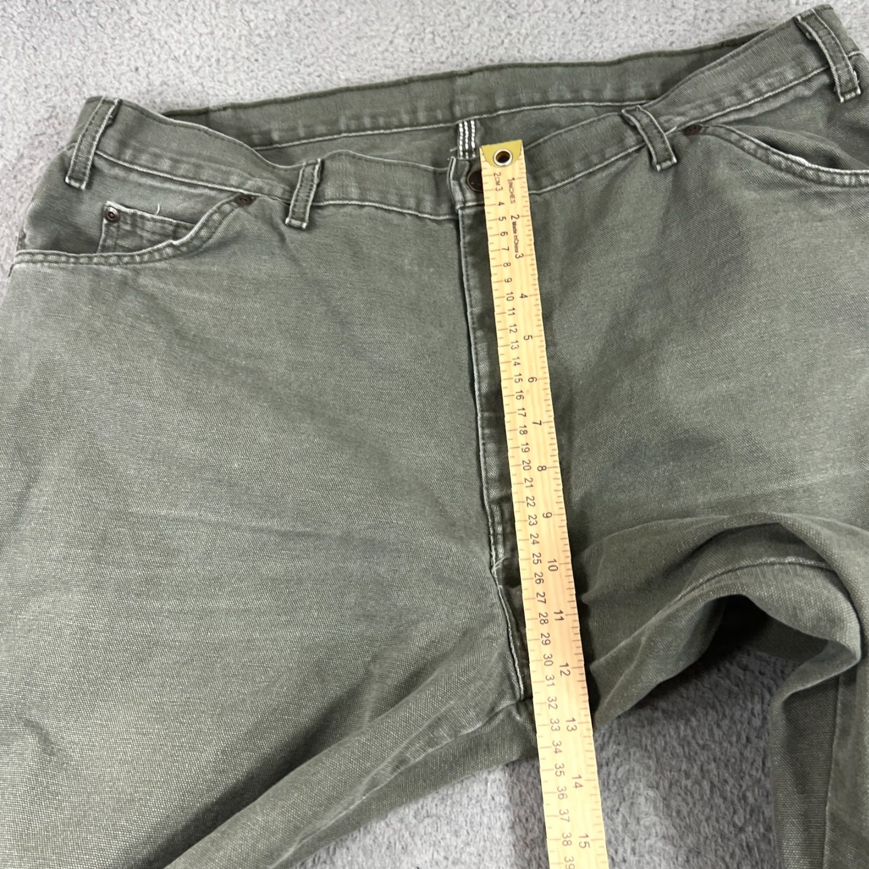 Dickies Dickies Men's Utility Jeans 40x31 Green Canvas Carpenter Straight Fit Size US 40 / EU 56 - 4 Thumbnail
