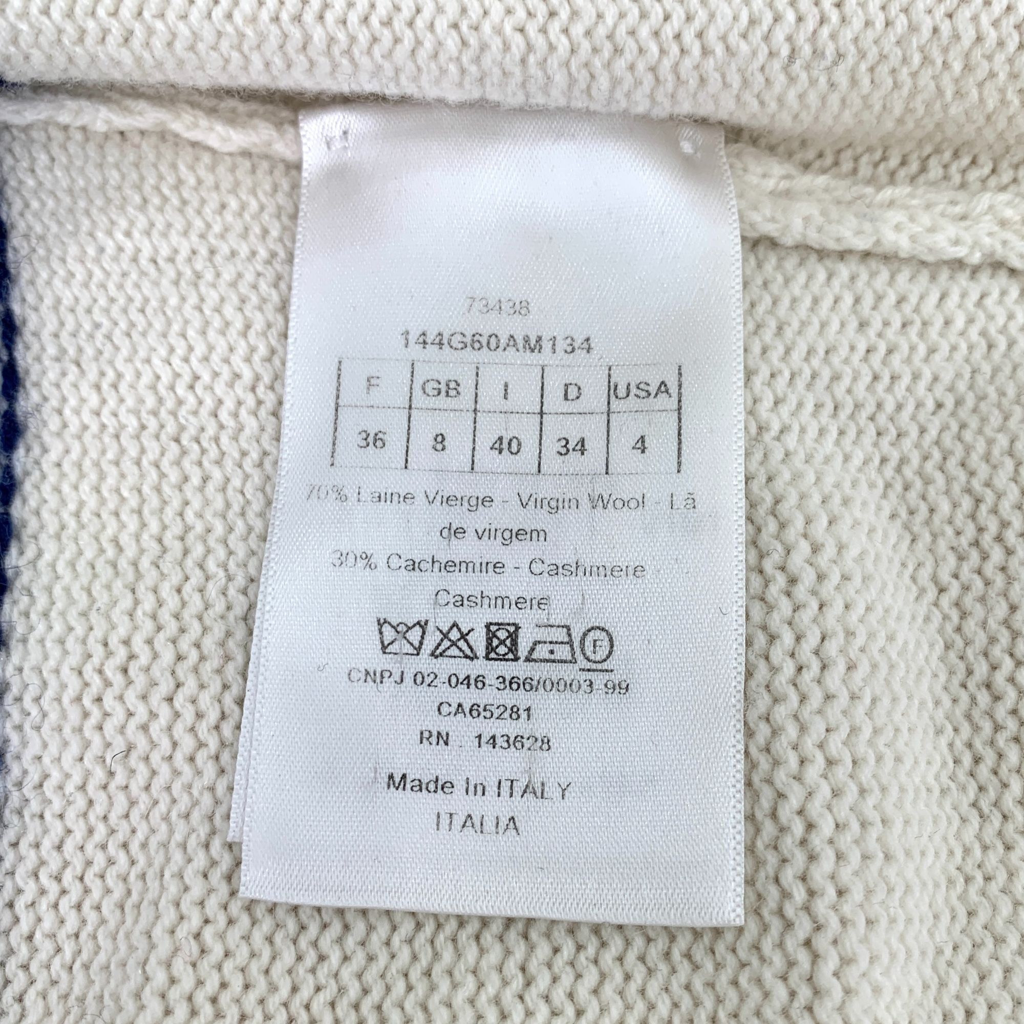 Dior Christian Dior Womens Wool & Cashmere Zip-Up Cardigan With S Size XS / US 0-2 / IT 36-38 - 5 Thumbnail