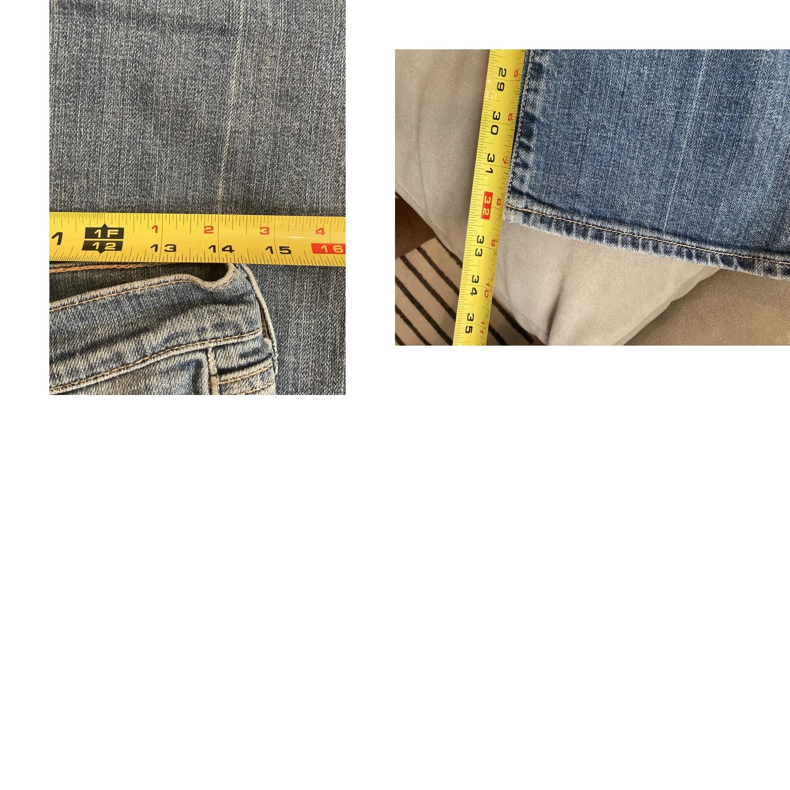 Denime DPD Deluxe Premium Denim Jeans Women's Size 28" X 32" Flared Blue Denim Size 27" / US 4 / IT 40 - 8 Thumbnail