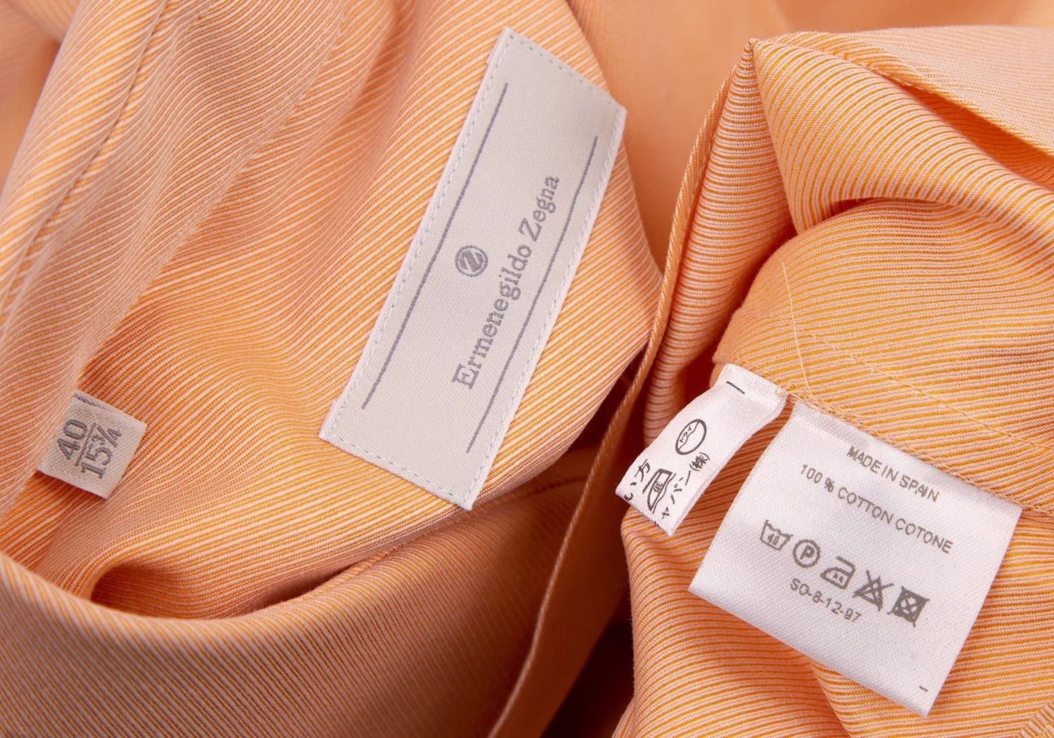 Dries Van Noten Cotton Double Cuff Long Sleeve Shirt in Light Orange Size US XXS / EU 40 - 12 Thumbnail