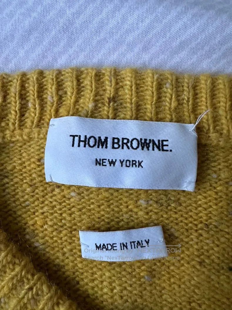 Thom Browne Thom Brown Round Neck Wool Sweater with Stripes . Size US M / EU 48-50 / 2 - 3 Thumbnail