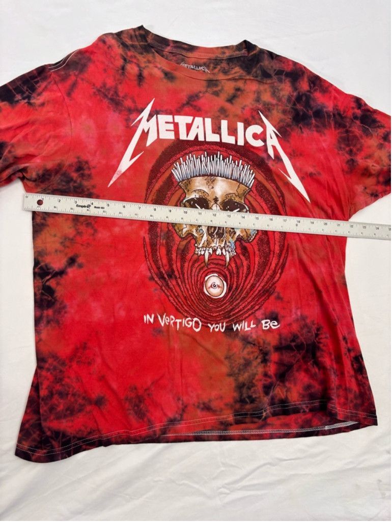 Metallica Men's Metallica T-Shirt Size L Red Black Tie Dye Size US L / EU 52-54 / 3 - 2 Thumbnail