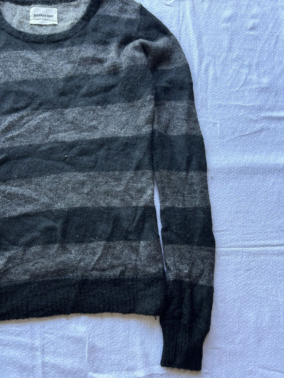 United Arrows × monkey time Monkey Time United Arrows Knitted Stripe Long Sleeve Size US L / EU 52-54 / 3 - 3 Thumbnail