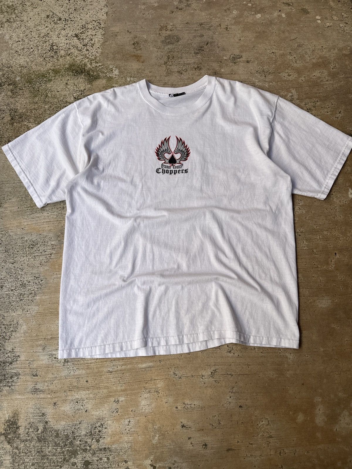 Vintage × West Coast Choppers Vintage 90s White Orange County Choppers T-Shirt XL Size US XL / EU 56 / 4 - 3 Thumbnail