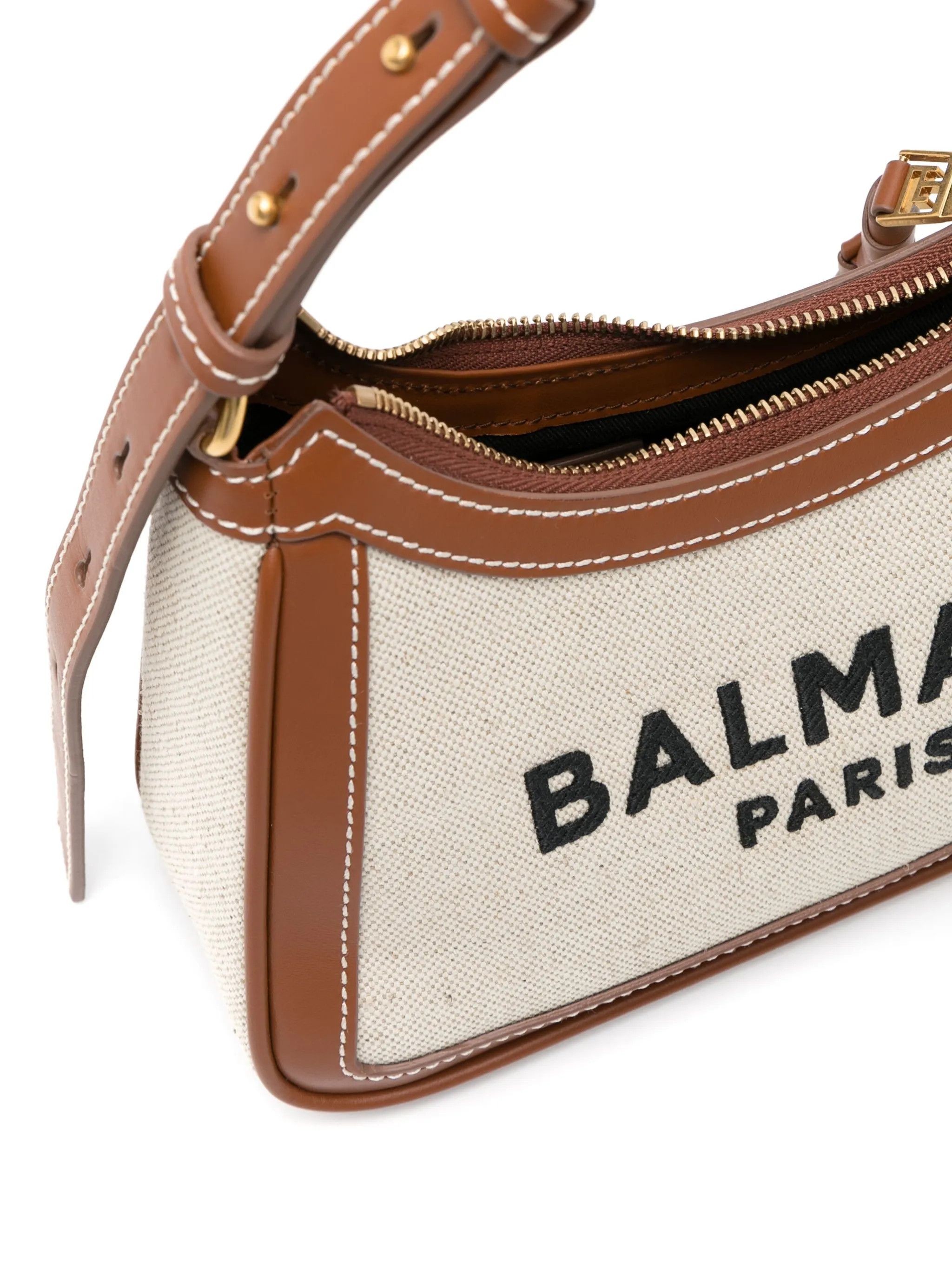 Balmain o1srvl11e1125 Size: OS / Logo Print Shoulder Bag Light Beige Size ONE SIZE - 6 Thumbnail