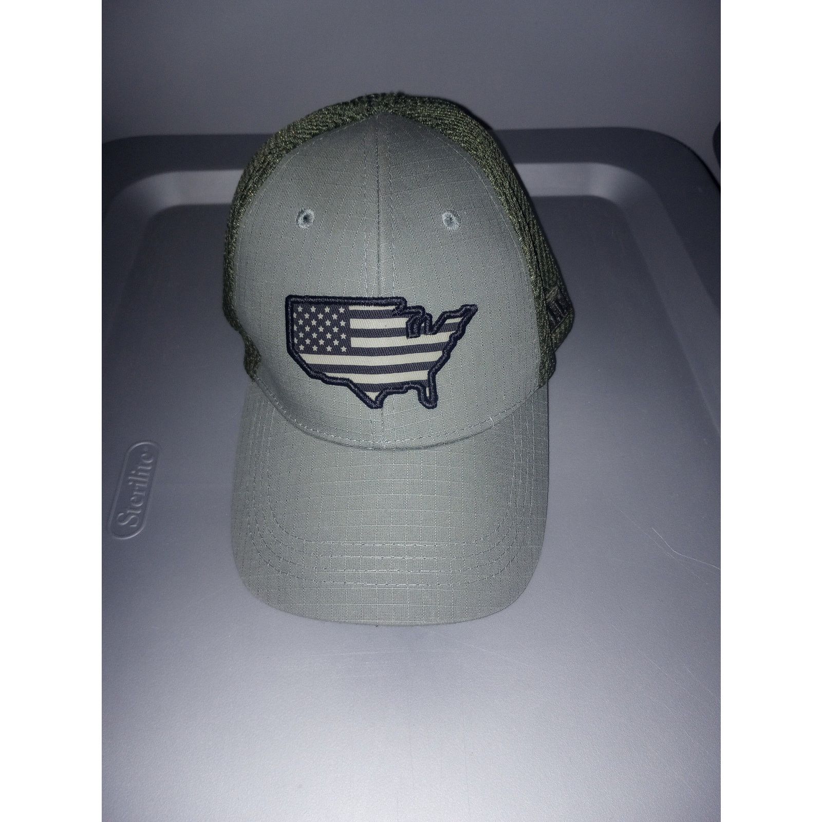 Highland Highland Tactical Olive Green Baseball Hat USA Flag Size ONE SIZE - 1 Thumbnail