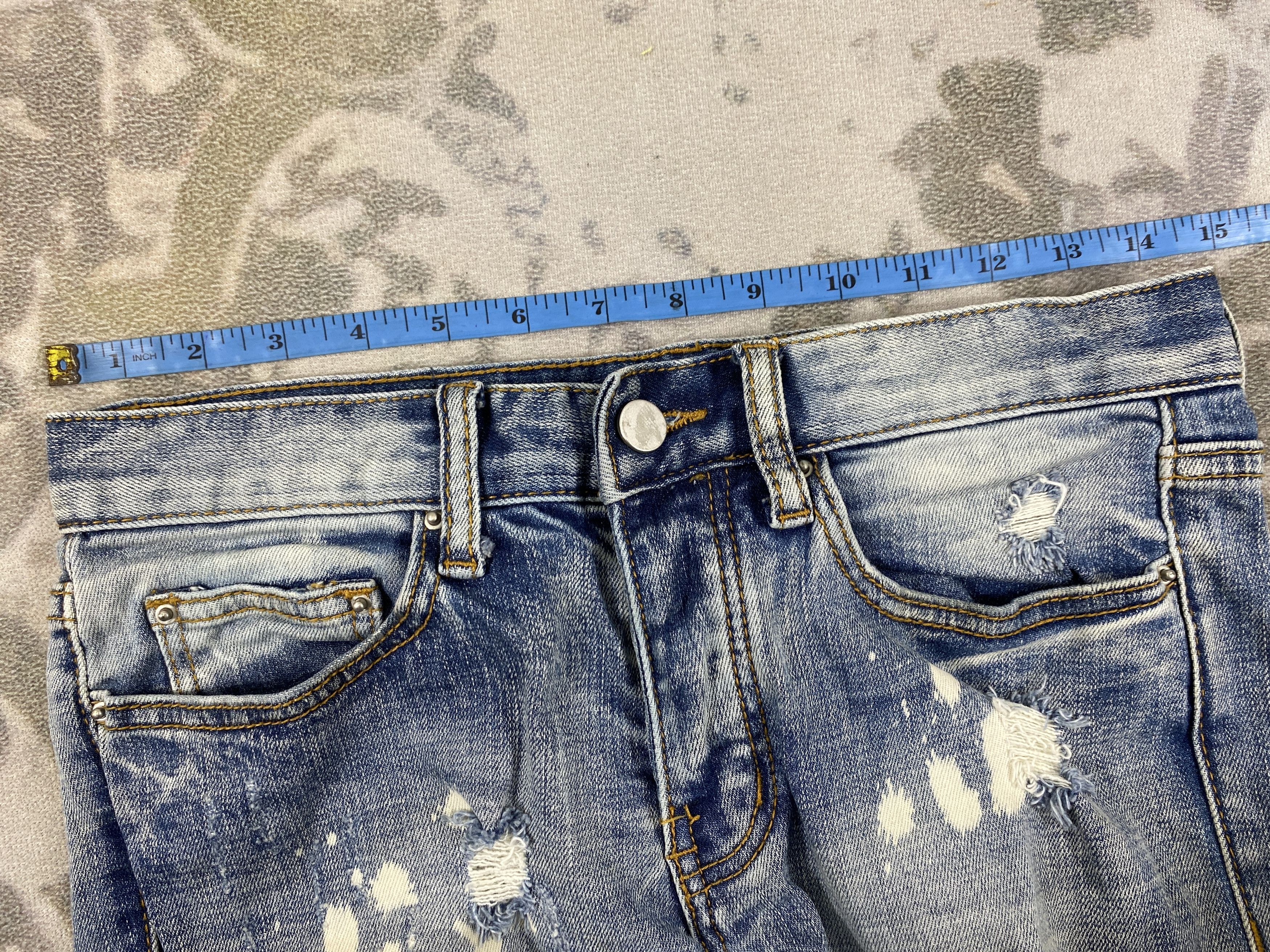 MNML Distressed Blue Vintage MNML Jeans 29x31 Denim- JN3780 Size US 29 - 5 Thumbnail