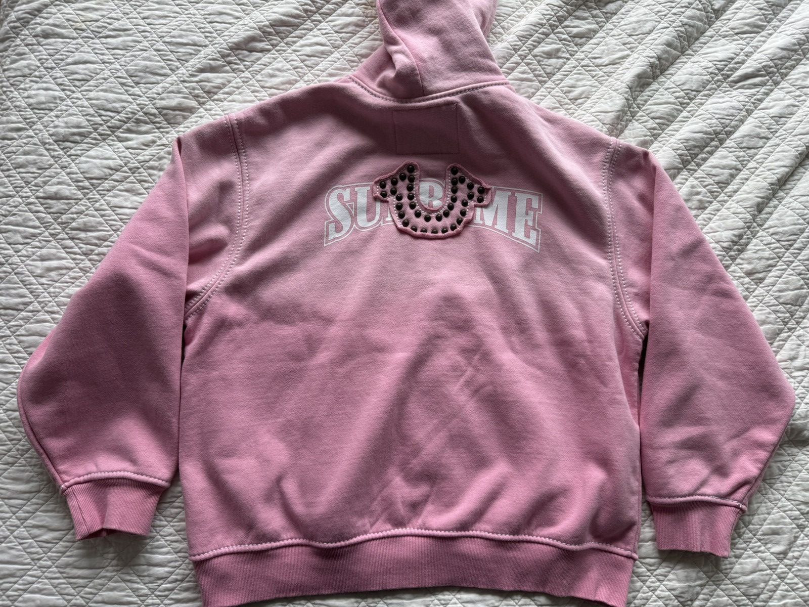 Supreme × True Religion Supreme True Religion Zip Up Hooded Sweatshirt Pink Size US L / EU 52-54 / 3 - 4 Thumbnail