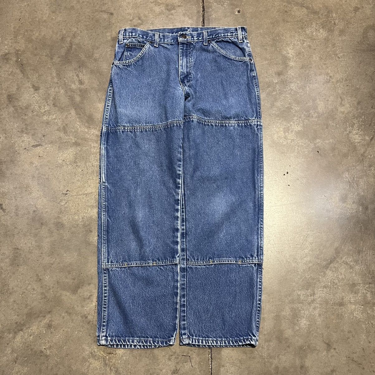 Vintage Dickies Double Knee Carpenter Denim Pants Jean Baggy