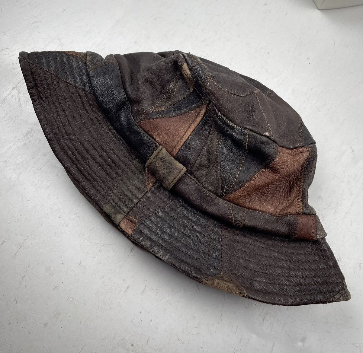 Japanese Brand very rare genuine leather patchwork hat tc48 Size ONE SIZE - 8 Thumbnail