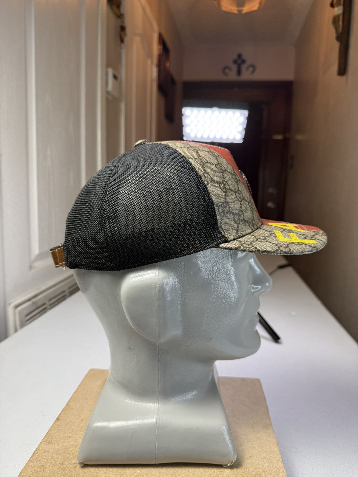 Gucci Gucci GG Supreme Monogram Baseball Hat 59 Beige Black Size ONE SIZE - 5 Thumbnail