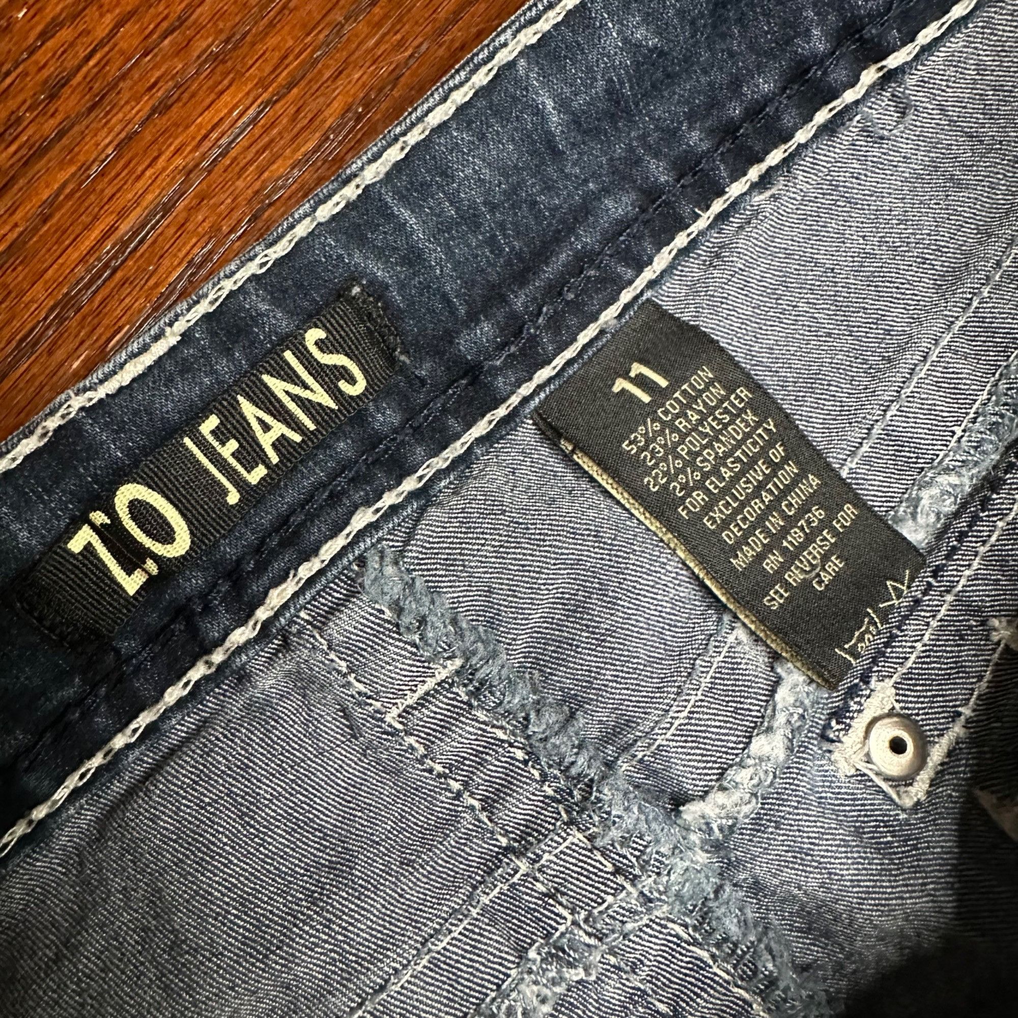 Other ZCO Jeans Rhinestone Angel Winged Back Acid Washed Blue Jean Grailed