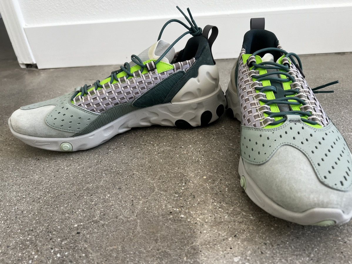 Nike NIKE React Thirty Low Top Sneakers White Green CT3442 300 Size US 12 / EU 45 - 2 Thumbnail
