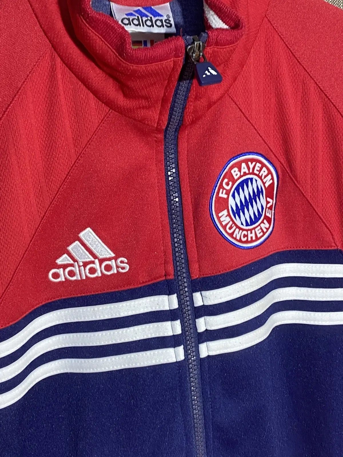 Adidas 90s Vintage F.C Bayern Munchen x Adidas Junior Zipped Jacket Size US S / EU 44-46 / 1 - 2 Thumbnail