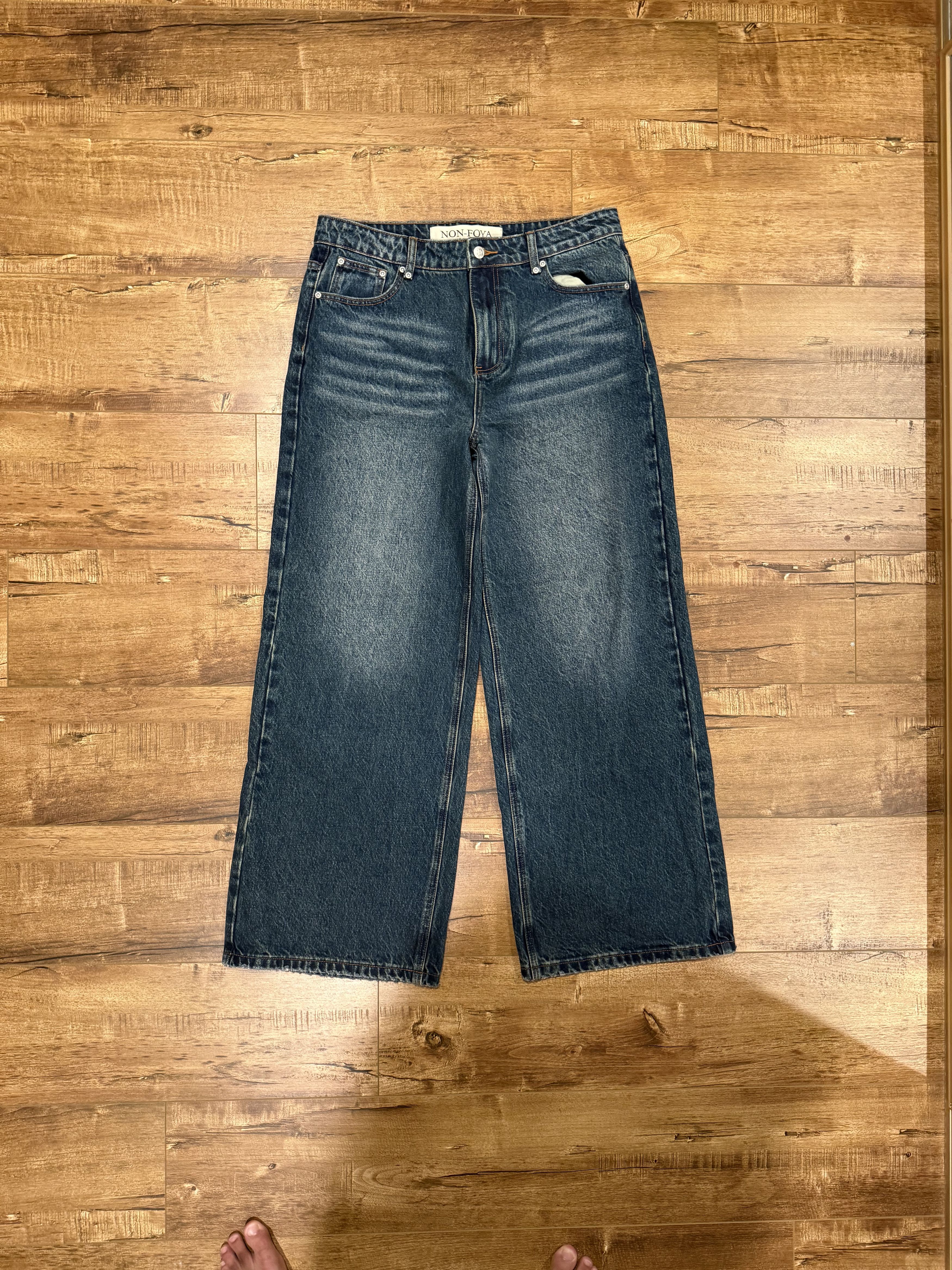 Yuremane non foya archive washed navy denim Size US 34 / EU 50 - 1 Thumbnail