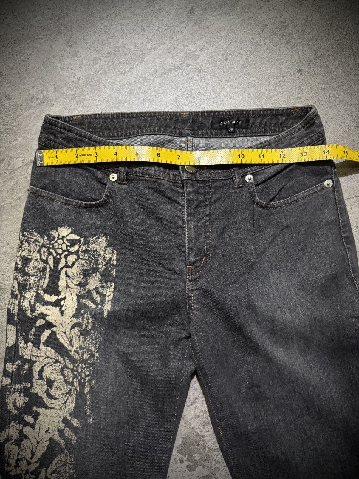 Japanese Brand LOUNIE “TORNADO MART STYLE” FLARE JEANS Size US 28 / EU 44 - 11 Thumbnail
