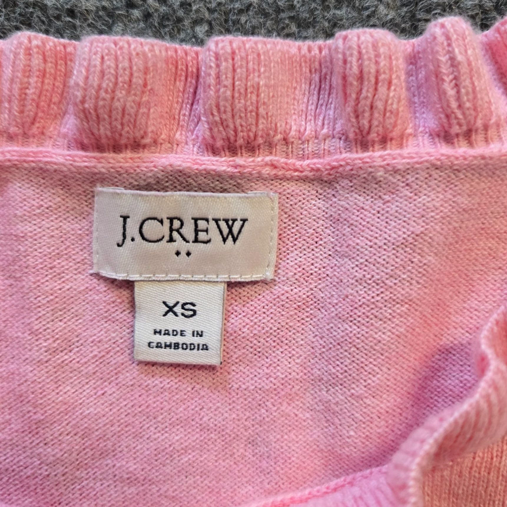 J.Crew J.CREW Sweater Womens XS Pink Ruffle Neckline Long Sleeve Casual Capsule Shirt Size XS / US 0-2 / IT 36-38 - 4 Thumbnail