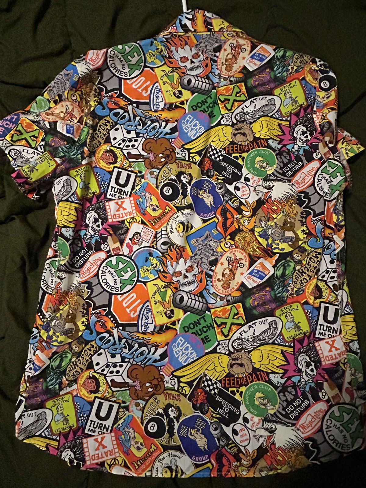 Moschino Moschino All Over Print Cotton Short Sleeve Button Up shirt Size US L / EU 52-54 / 3 - 5 Thumbnail