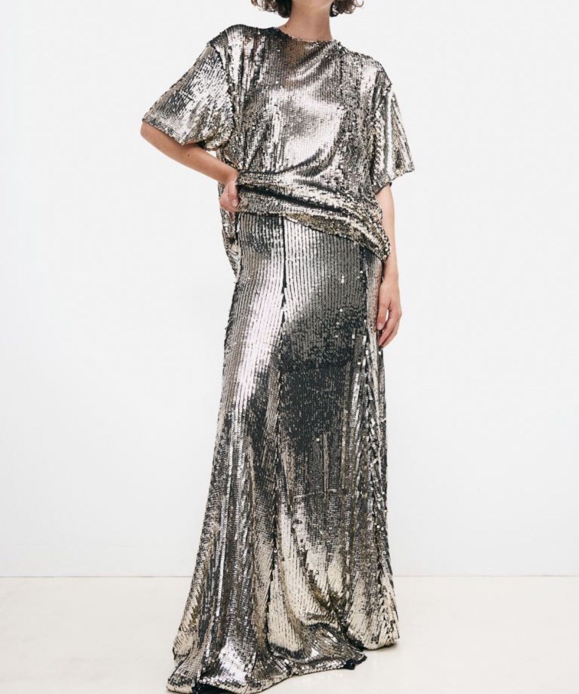 H&M Sequin maxi skirt