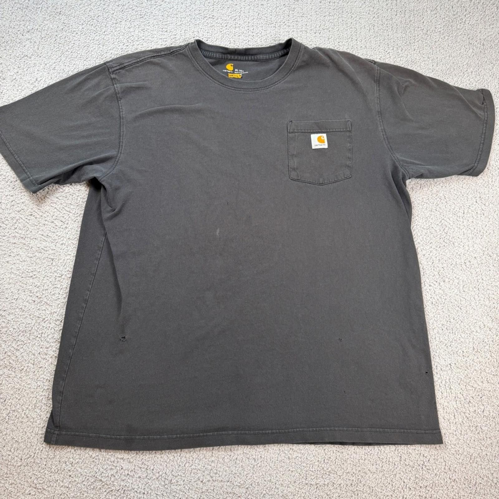 Carhartt Carhartt K87 Distressed Pocket T Shirt Men XL Tall Original Size US XL / EU 56 / 4 - 1 Thumbnail
